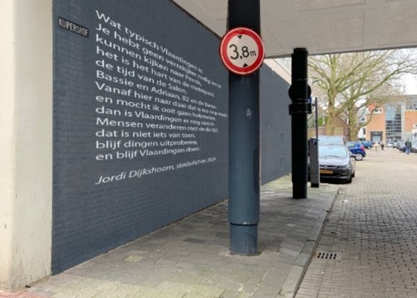 Klassieke tekst overgeschilderd