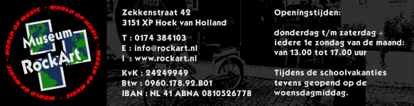 Extra openingsdag Museum RockArt en RockArt Shop XL op 2 e Paasdag