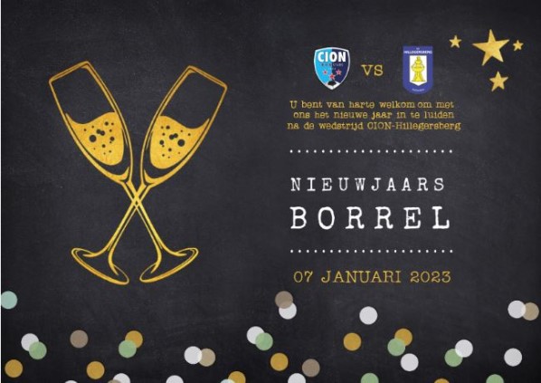 Oefenwedstrijd én Nieuwjaarsborrel
