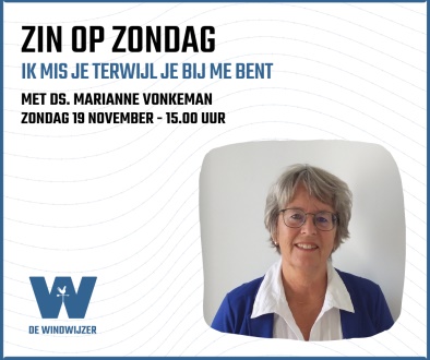 Ds. Marianne Vonkeman ‘Ik mis je terwijl je bij me bent’