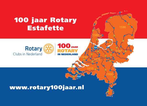 100 jaar Rotary Estafette arriveert in Vlaardingen