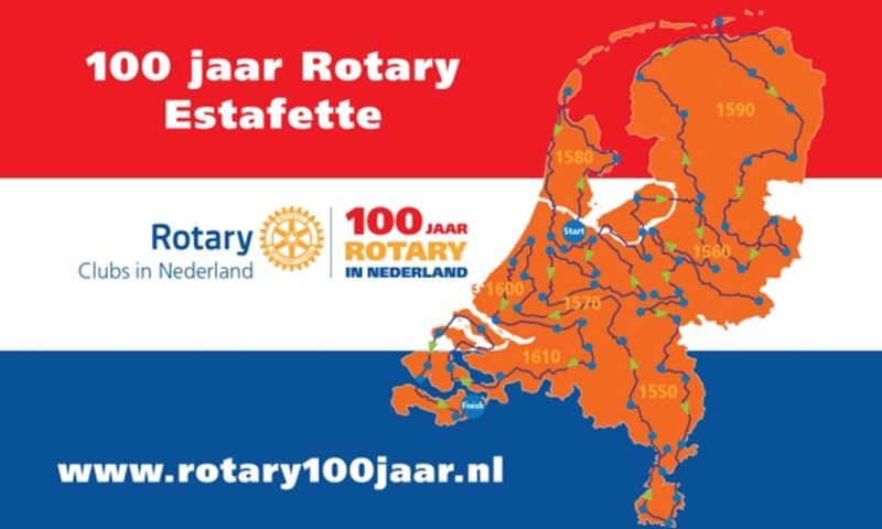 100 jaar Rotary Estafette arriveert in Vlaardingen