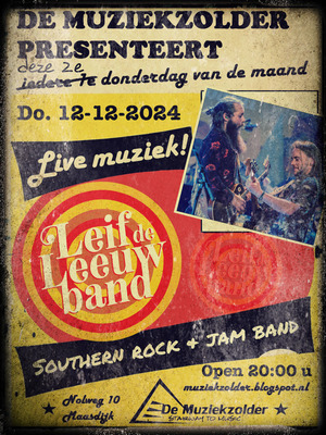 De Leif de Leeuw Band in de Muziekzolder Maasdijk