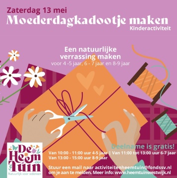 Natuurlijk moederdagkadootje maken in De Heemtuin
