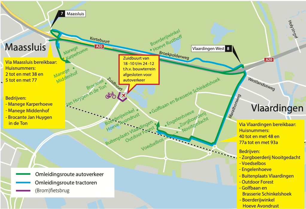 Zuidbuurt Vlaardingen tien weken dicht voor doorgaand autoverkeer 