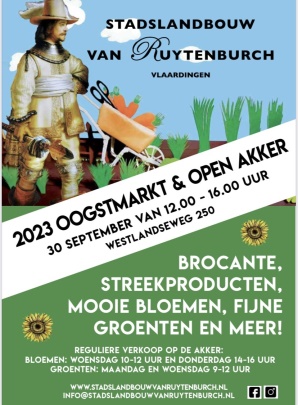 Oogstmarkt en open akker