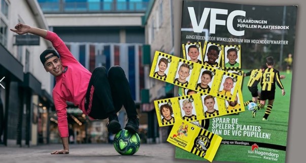 Voetbalplaatjes actie winkelcentrum Hogendorpkwartier 19 november