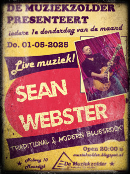 Bluesrock gitarist Sean Webster in de Muziekzolder